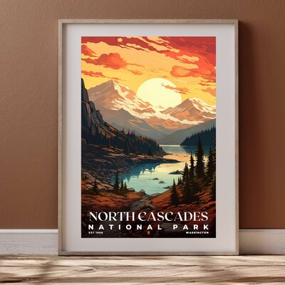 North Cascades National Park Poster, Travel Art, Office Poster, Home Decor | S7 - image4